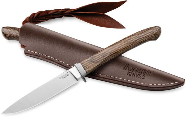 LionSTEEL AGO Fixed Blade M390 Green Micarta Italian Knife