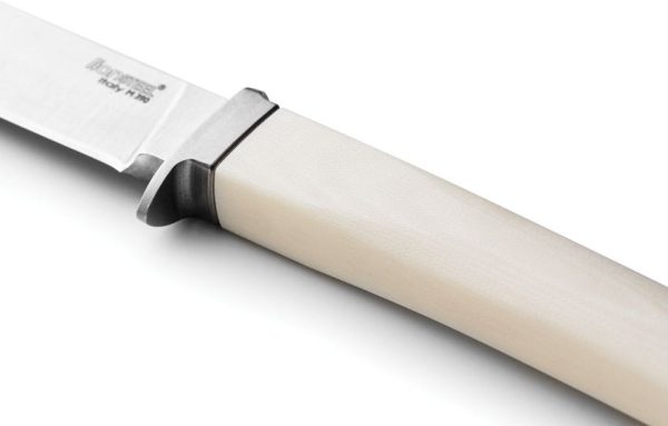 LionSTEEL AGO Fixed Blade M390 White Micarta Italian Knife