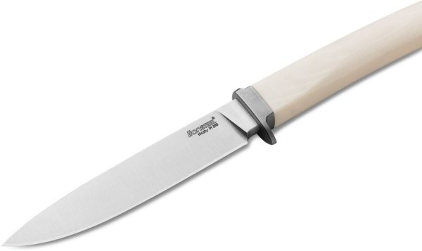 LionSTEEL AGO Fixed Blade M390 White Micarta Italian Knife