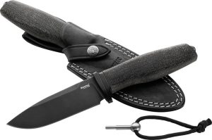 LionSTEEL ACHA Fixed Blade M390 Black Micarta Italian Knife
