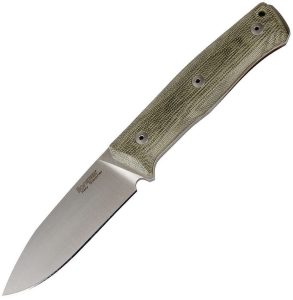 LionSTEEL B35 Fixed Blade Sleipner Steel Green Micarta Knife