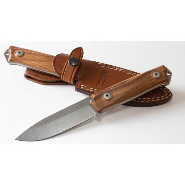LionSTEEL B41 Bushcraft Fixed Blade Knife Santos Wood Sleipner