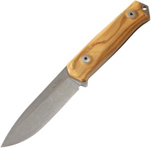 LionSTEEL B41 Bushcraft Fixed Blade Sleipner Olive Wood