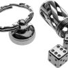 LionSTEEL Acorn Dice Set of 2 Stainless Steel Keychain EDC