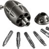 LSTEGGY.jpg LionSTEEL EGGIE Keychain Multi Tool Gray Titanium Carabiner