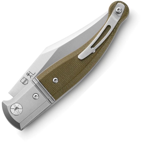 LionSTEEL Gitano Slip Joint Green Canvas Niolox Folding Knife