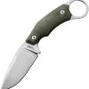 LionSTEEL H2 Fixed Blade Drop Point M390 Green Micarta Knife