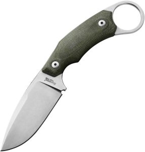 LionSTEEL H2 Fixed Blade Drop Point M390 Green Micarta Knife
