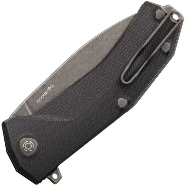 LionSTEEL KUR Linerlock Folding Knife Sleipner Steel Black G10