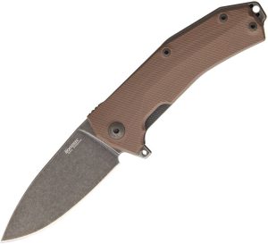 LSTKURBBR.jpg LionSTEEL KUR Linerlock Folding Knife Sleipner Steel Brown G10