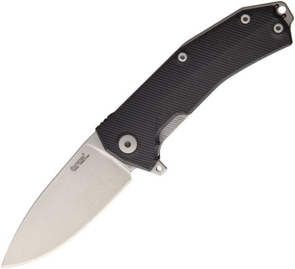 LionSTEEL KUR Linerlock Folding Knife Sleipner Steel Black G10