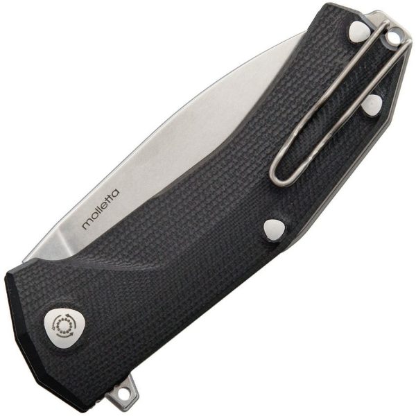 LionSTEEL KUR Linerlock Folding Knife Sleipner Steel Black G10