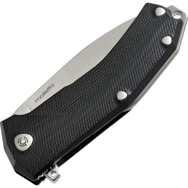 LionSTEEL KUR Linerlock Folding Knife Sleipner Steel Black G10
