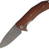 LionSTEEL KUR Linerlock Santos Wood Folding Knife Sleipner Steel