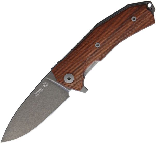 LionSTEEL KUR Linerlock Santos Wood Folding Knife Sleipner Steel