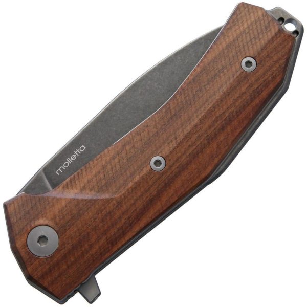 LionSTEEL KUR Linerlock Santos Wood Folding Knife Sleipner Steel