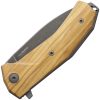 LionSTEEL KUR Linerlock Folding Knife Sleipner Olive Wood