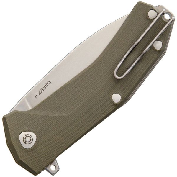 LionSTEEL KUR Linerlock Green G10 Folding Knife Sleipner Steel