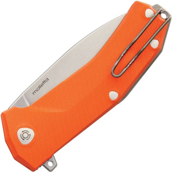 LionSTEEL KUR Orange G10 Folding Knife Sleipner Steel