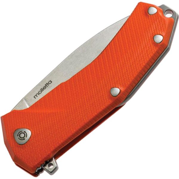 LionSTEEL KUR Orange G10 Folding Knife Sleipner Steel