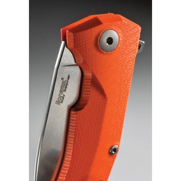 LionSTEEL KUR Orange G10 Folding Knife Sleipner Steel