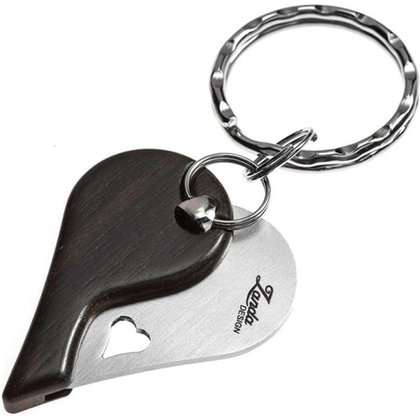 LionSTEEL LionBeat Heart Ebony Wood Folding Knife 440 Stainless