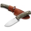 LionSTEEL M3 Fixed Blade Green Canvas Micarta Niolox Steel