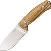 LionSTEEL Hunter Fixed Blade Niolox Steel Olive Wood Handle