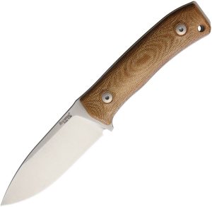 LionSTEEL M4 Fixed Blade M390 Natural Canvas Micarta Knife