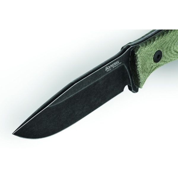 LionSTEEL M5 Fixed Blade Green Micarta Sleipner Steel