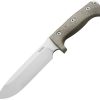 LionSTEEL M7 Fixed Blade Satin Sleipner Steel Green Micarta