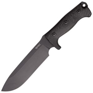 LionSTEEL Fixed Blade 7" Sleipner Steel Black Micarta Knife