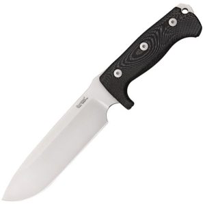 LionSTEEL Fixed Blade 7" Sleipner Steel Black Micarta Kydex
