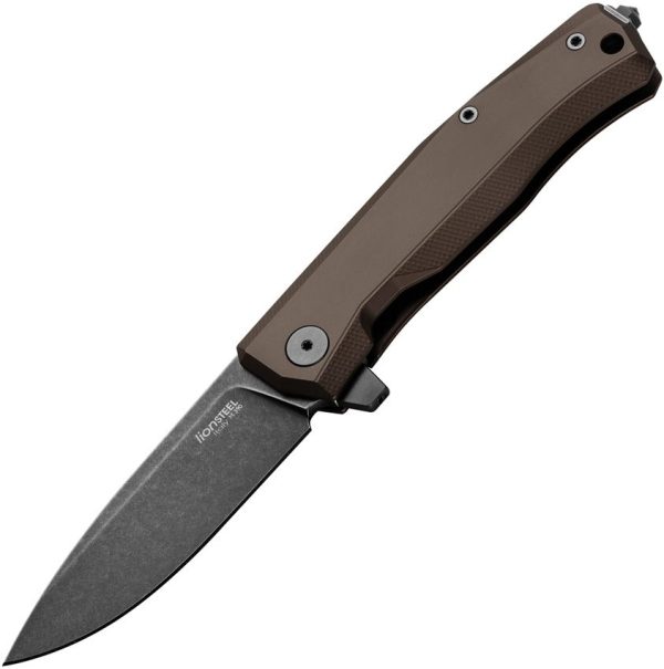 LSTMT01AEB.jpg LionSTEEL Myto Framelock Folding Knife M390 Brown Aluminum