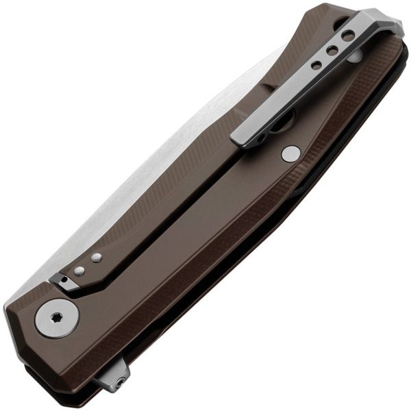 LionSTEEL Myto Framelock Folding Knife M390 Brown Aluminum