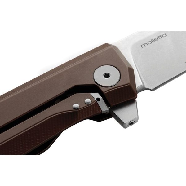 LionSTEEL Myto Framelock Folding Knife M390 Brown Aluminum