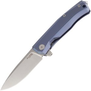 LSTMT01BL.jpg LionSTEEL Myto Framelock Blue Titanium M390 Folding Knife