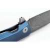 LionSTEEL Myto Framelock Damascus Blue Folding Knife