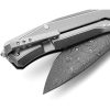 LionSTEEL Myto Framelock Damascus Gray Titanium Folding Knife