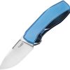 LionSTEEL N.ONE Framelock Blue Folding Knife CPM MagnaCut