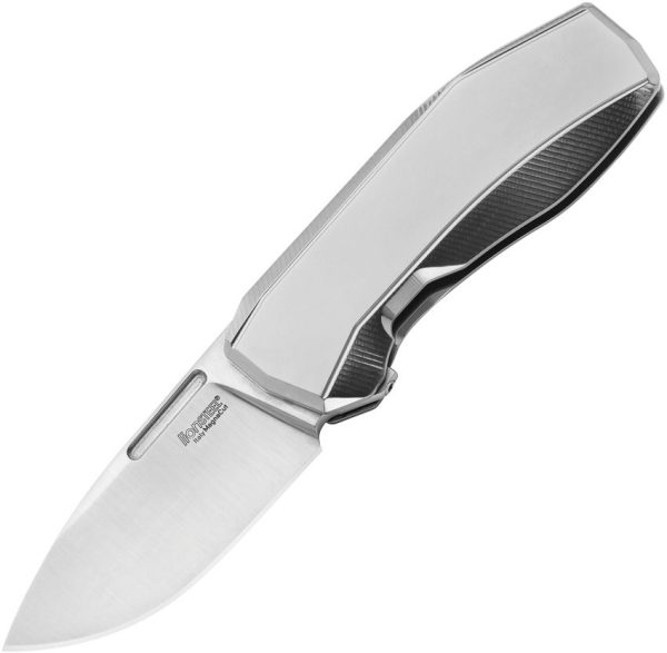 LionSTEEL N.ONE Framelock Gray Folding Knife CPM MagnaCut