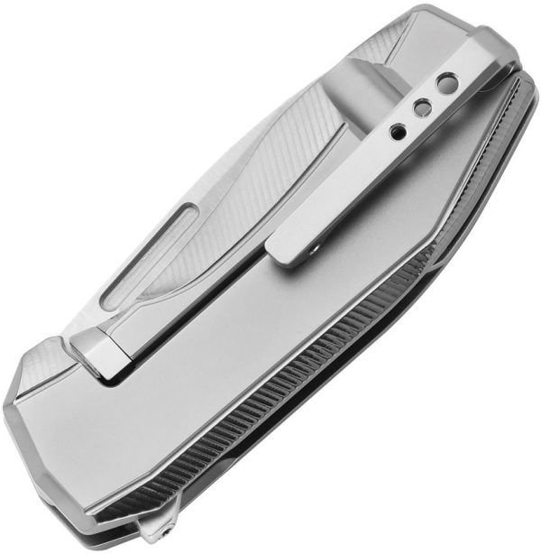 LionSTEEL N.ONE Framelock Gray Folding Knife CPM MagnaCut