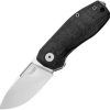 LionSTEEL Nano Framelock Black Micarta Folding Knife CPM MagnaCut