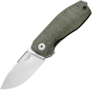 LionSTEEL Nano Framelock Green Micarta CPM MagnaCut Folding Knife