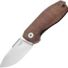 LionSTEEL Nano Framelock CPM MagnaCut Natural Micarta Folding Knife