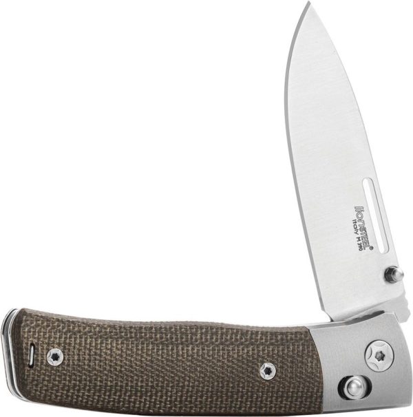 LionSTEEL Nini 2 Crossbar Lock Folding Knife M390 Green Micarta