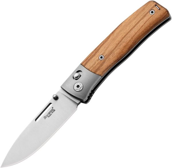 LionSTEEL Nini 2 Crossbar Lock Folding Knife M390 Olive Wood