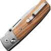 LionSTEEL Nini 2 Crossbar Lock Folding Knife M390 Olive Wood