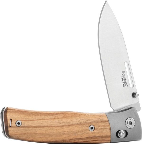 LionSTEEL Nini 2 Crossbar Lock Folding Knife M390 Olive Wood
