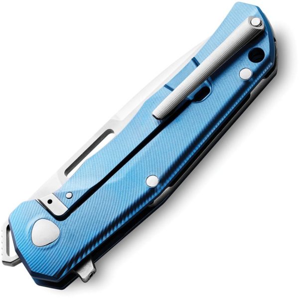 LionSTEEL Q4TTRO Blue Titanium CPM MagnaCut Folding Knife